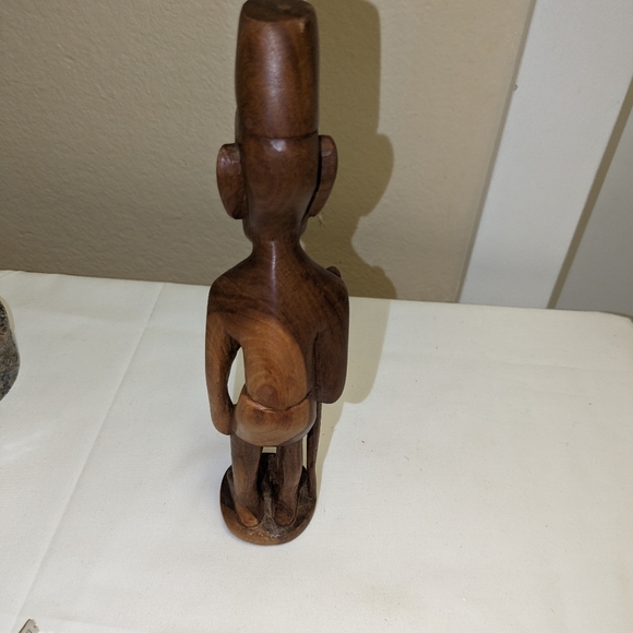 2 pc Vintage Hand Carved African Decor - Picture 4 of 12